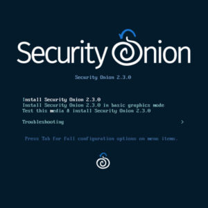 A picture of the Security Onion Installation boot screen.